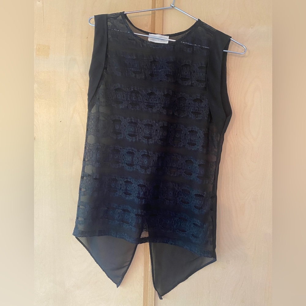 Zara Black Lace Top - Size Small
